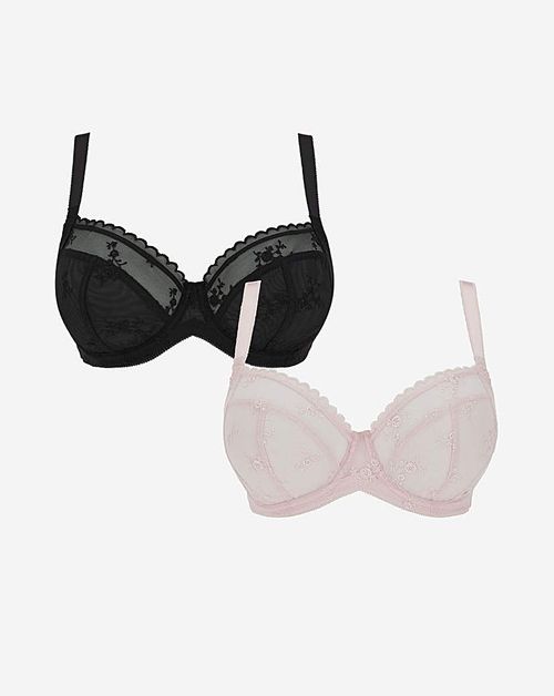 3PK Claire Wht/Black/Beige Full Cup Bras