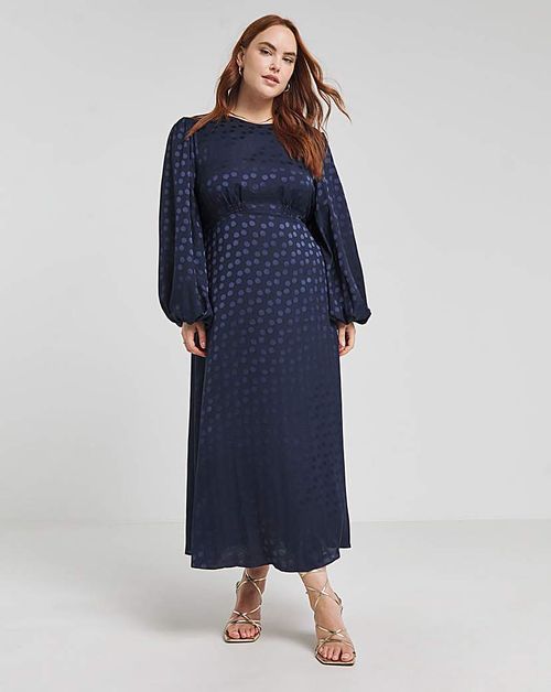 Joanna Hope Jacquard Tie Waist Dress