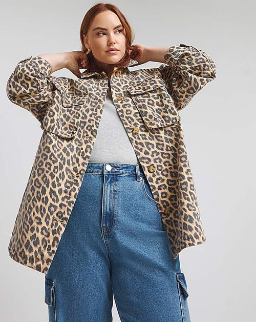 Leopard Print Utility Cargo...