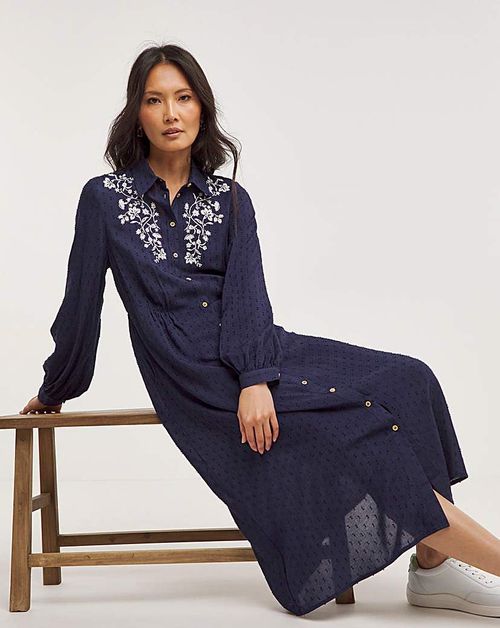 Julipa Embroidered Shirt Dress