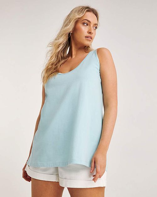 Blue Longline Slouchy Vest