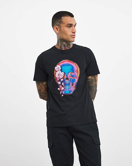 Floral Skull Print Graphic...