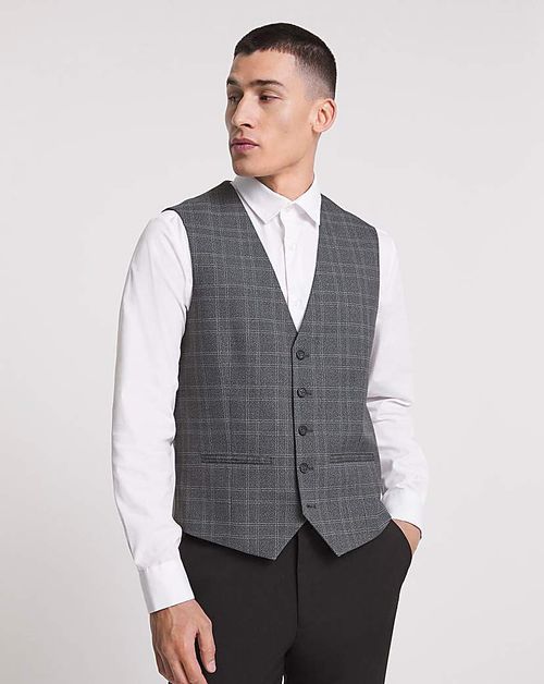 Charcoal Check Regular Fit...