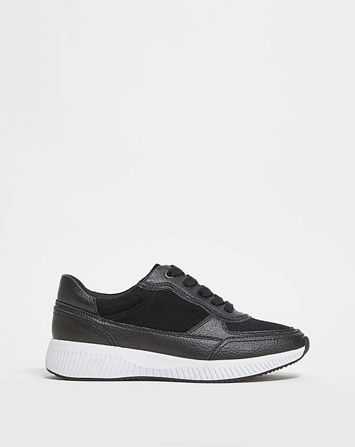 Leather Lace Trainer EEE Fit