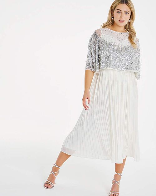 Joanna Hope Sequin Wrap Midi Dress