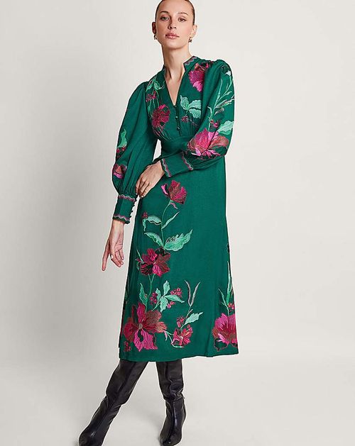 Monsoon Lyra Embroidered Midi...