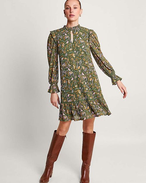 Monsoon Print Short Dress