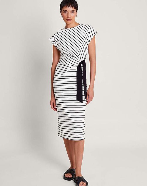 Monsoon Sanya Stripe Tie Dress