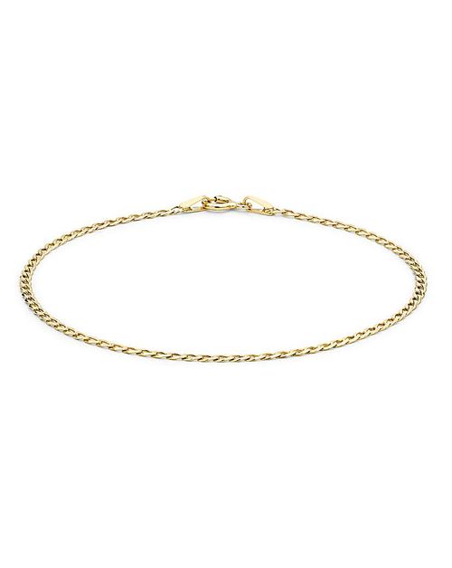 9ct Gold Flat Curb Bracelet