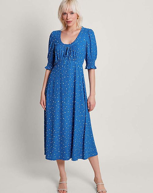 Monsoon Liza Spot Jersey Dress