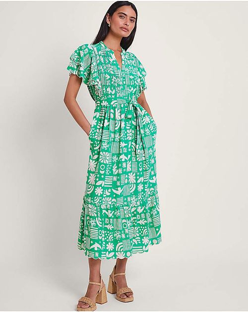 Monsoon Dario Print Dress