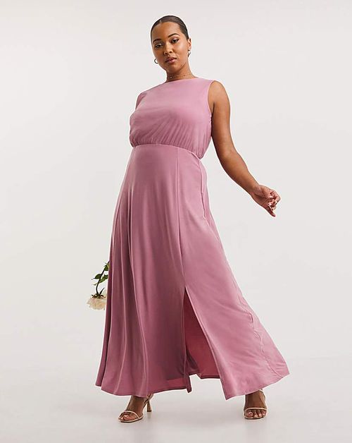 Cowl Back Bridesmaid Dress