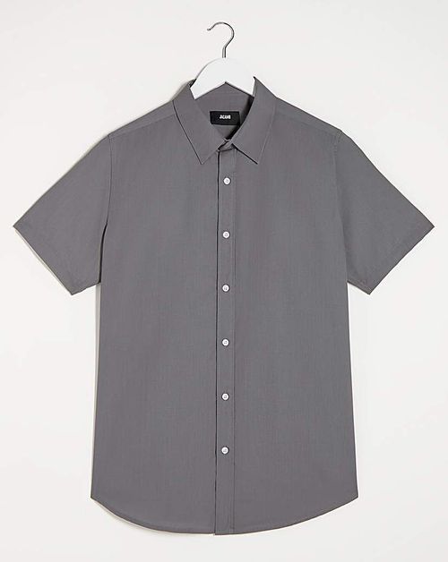 Grey Short Sleeve Formal...