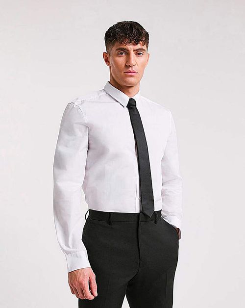 White Long Sleeve Formal...