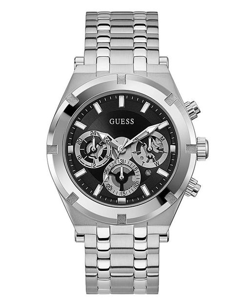 Mens Guess Continental Silver...