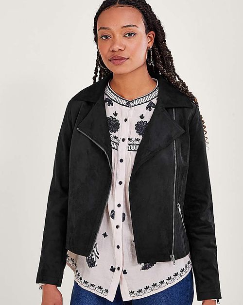 Monsoon Suedette Biker Jacket