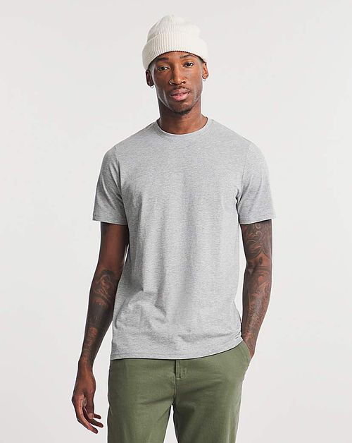 Grey Crew Neck T-shirt Long