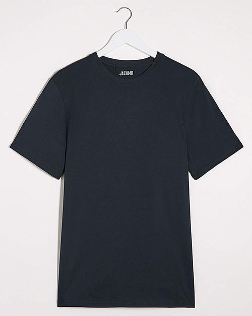 Navy Crew Neck T-shirt Long