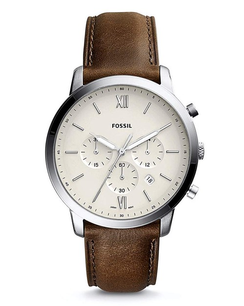 Fossil Mens Brown Leather...