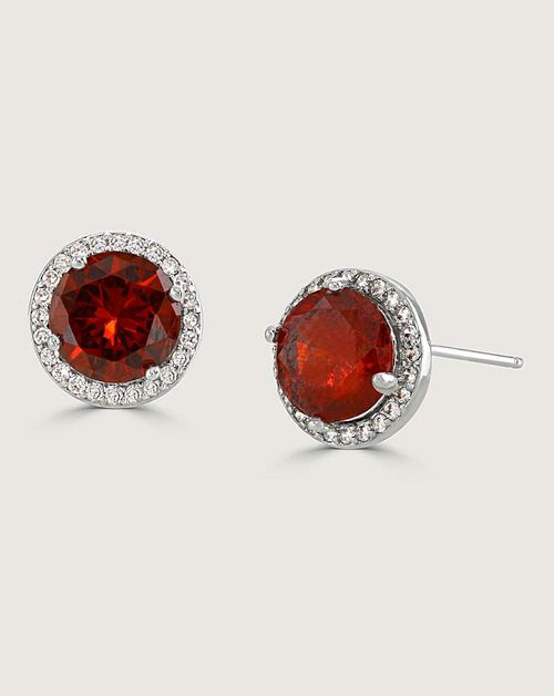 Buckley Ruby Halo Stud...