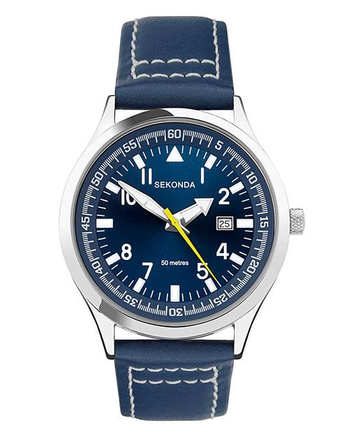 Sekonda Fly Mens Navy Leather...