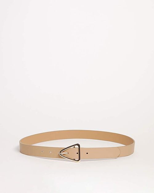 Beige Triangle Buckle Belt