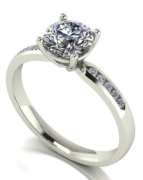 9ct White Gold Moissanite...