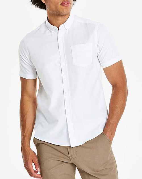 White Short Sleeve Oxford...