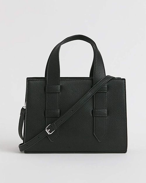 Black PU Mini Tote Bag