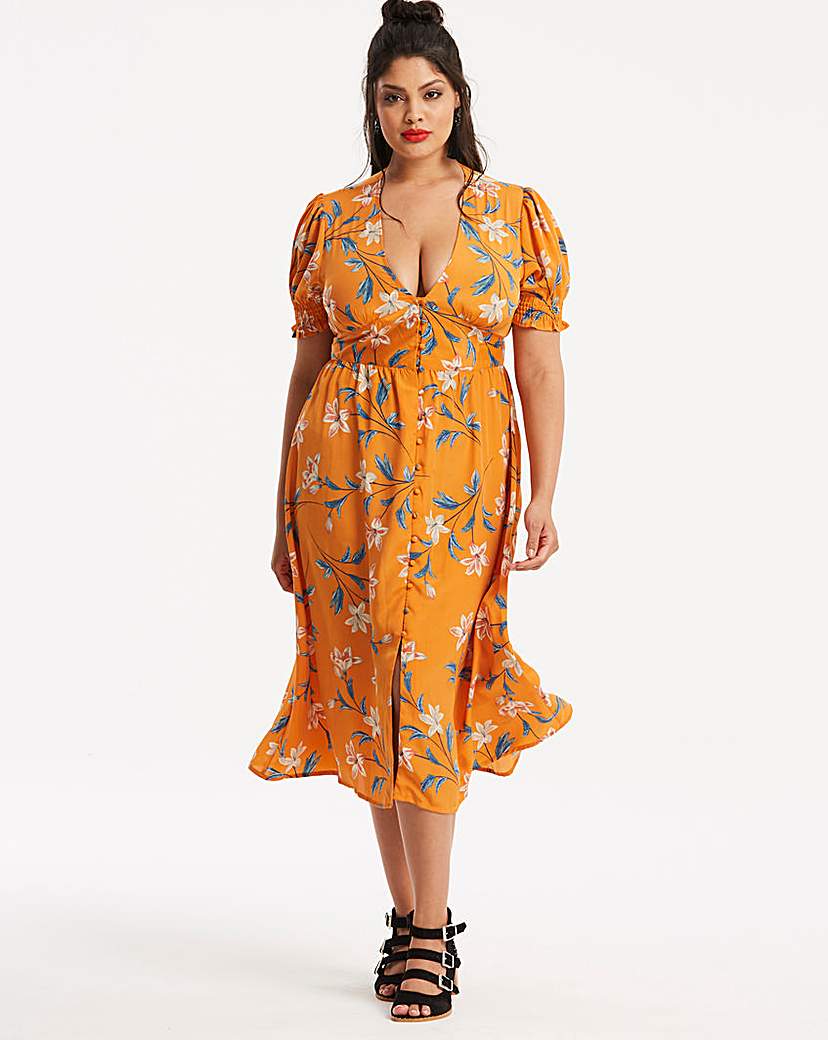 Neon rose midi dress 2025