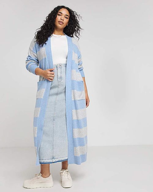 Blue and Grey Stripe Longline...