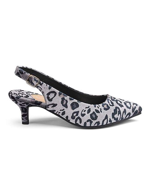 Kitten Heel Slingback Shoes E...