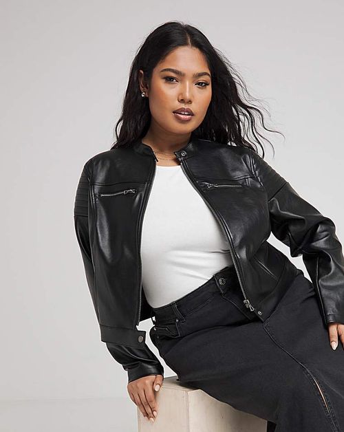 Black Moto Biker Jacket