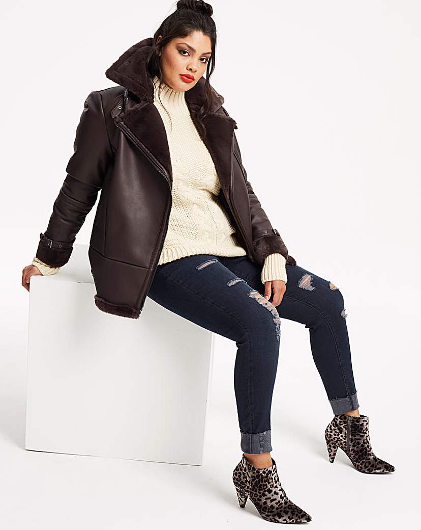 simply be aviator jacket