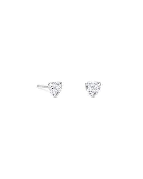 Simply Silver CZ Heart Stud...