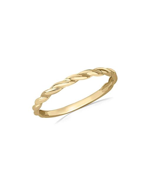 9ct Gold Twist Band Stack Ring