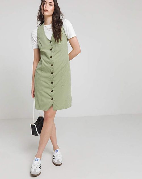 Sage Button Up Dress