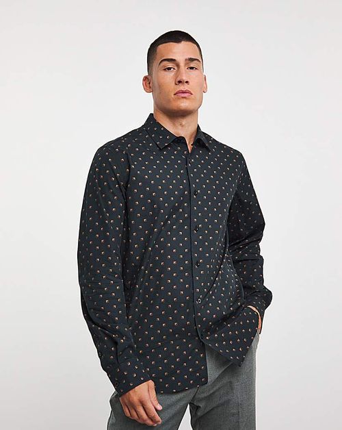 Long Sleeve Geo Squares Shirt