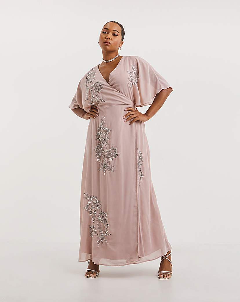 Maya wrap discount maxi dress