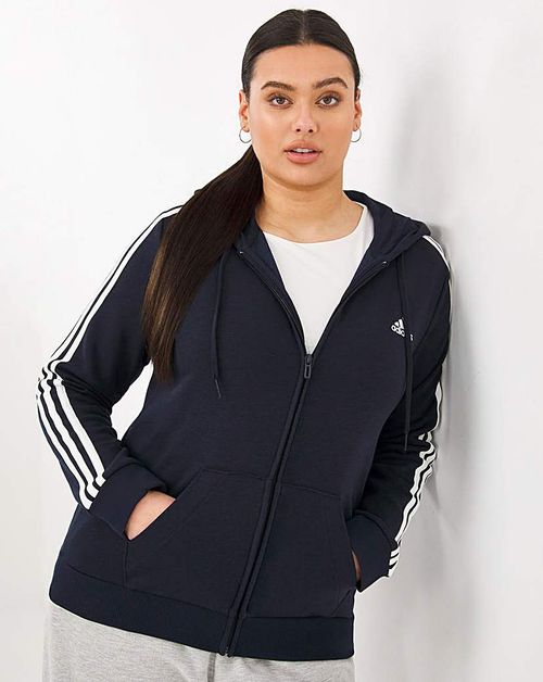 adidas 3 Stripe Full Zip Hoody