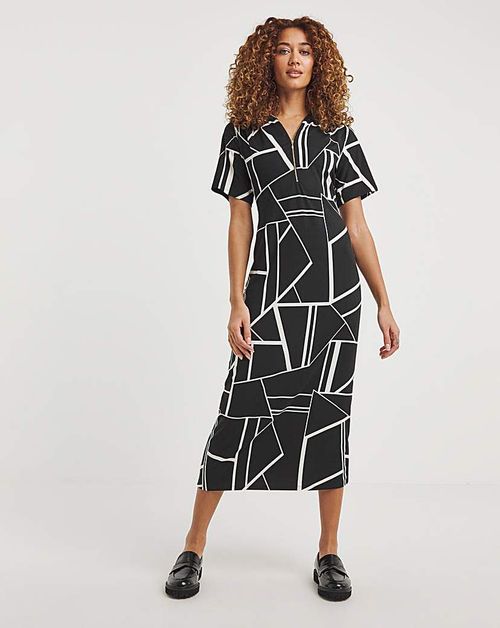 Soft Touch Midi Dress With...