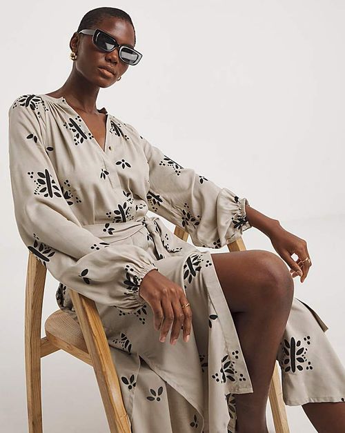 Printed Kaftan Dress