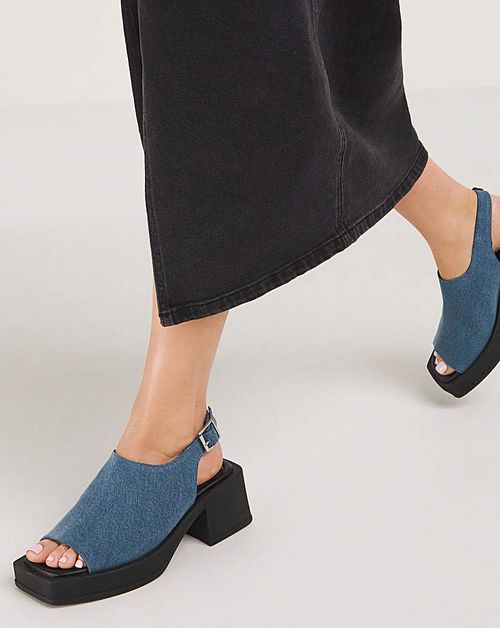 Slingback Block Heel Sandal...