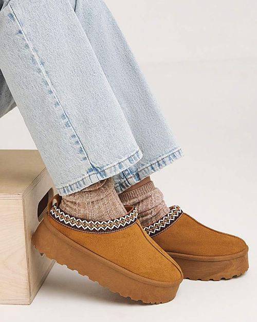 Platform Mule Slipper Boot...