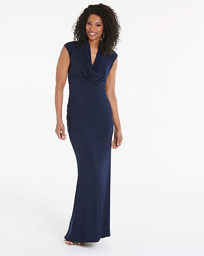 Adrianna Papell Cowl Neck Maxi Dress Compare Closer