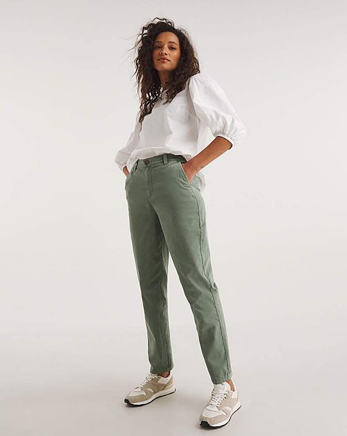 Khaki Stretch Chino Trousers