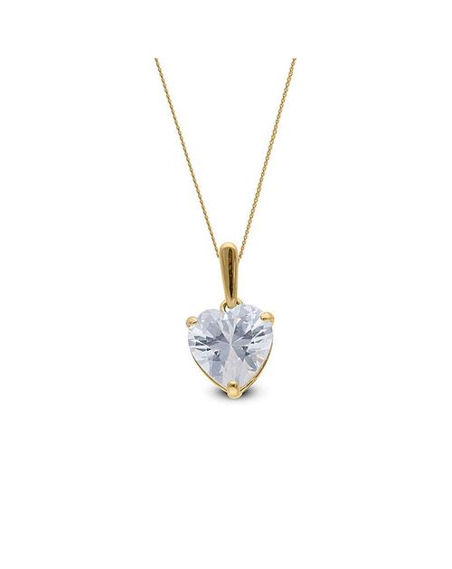 9CT HEART CZ PENDANT