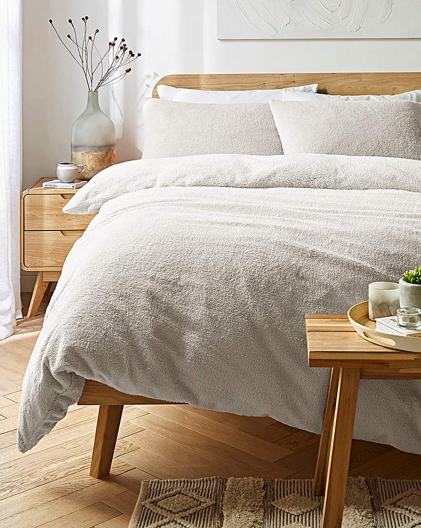 Reversible Cosy Fleece Duvet Cover Set Compare Closer