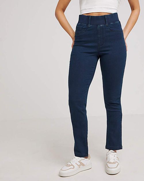 Dark Blue Slim Pull On Jegging