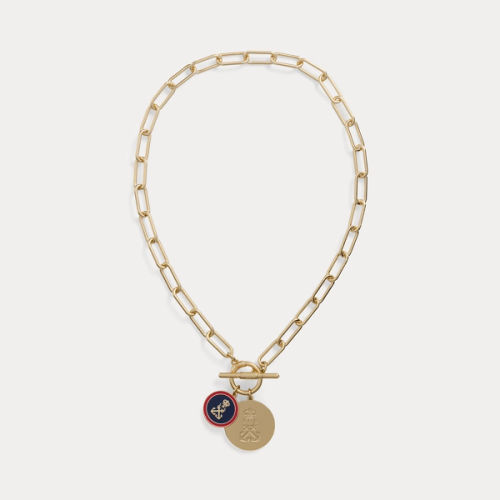Gold-Plated Anchor-Logo Charm...